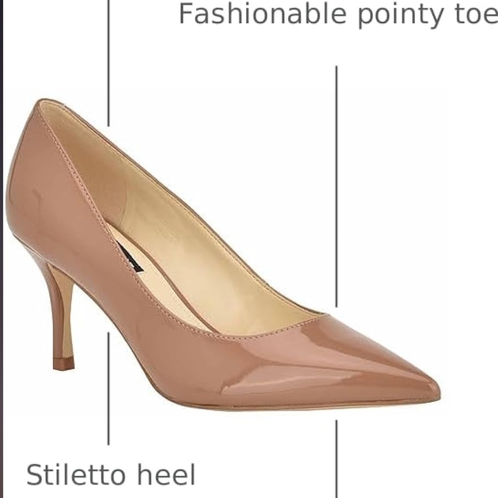 Nine west patsy clay patent stiletto heels pumps new in box 7m - Picture 6 of 6